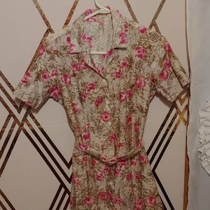 Vintage custom-made button down dress